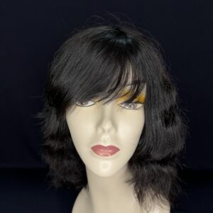 PERUCA WIG HUMANA CASTANHO ESCURO LEVE ONDAS