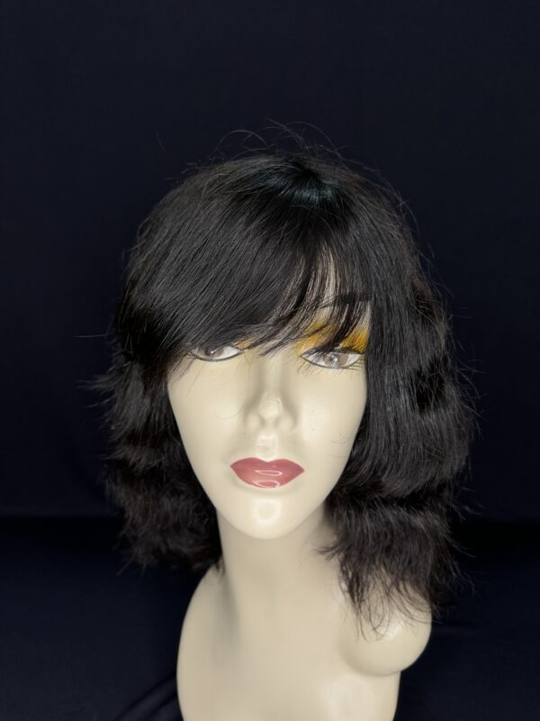 PERUCA WIG HUMANA CASTANHO ESCURO LEVE ONDAS