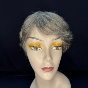 PERUCA WIG GRISALHA CURTA CABELO HUMANO