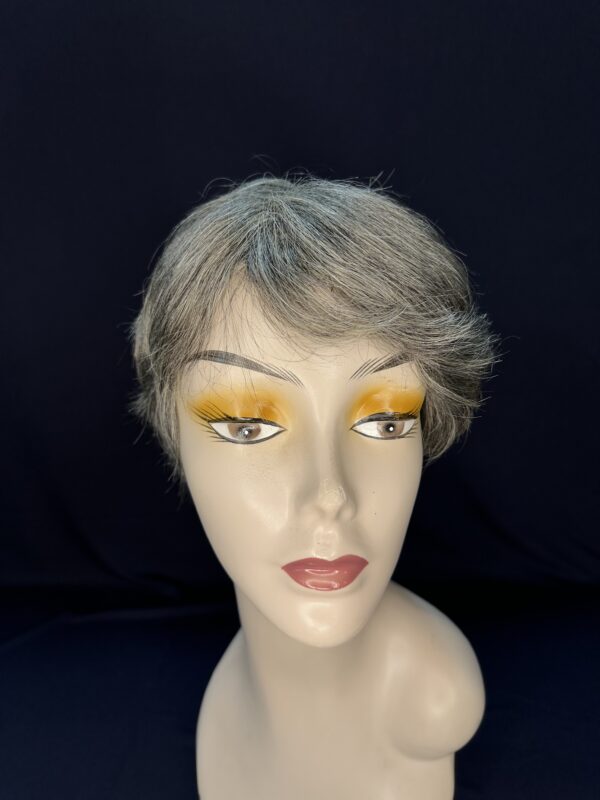 PERUCA WIG GRISALHA CURTA CABELO HUMANO