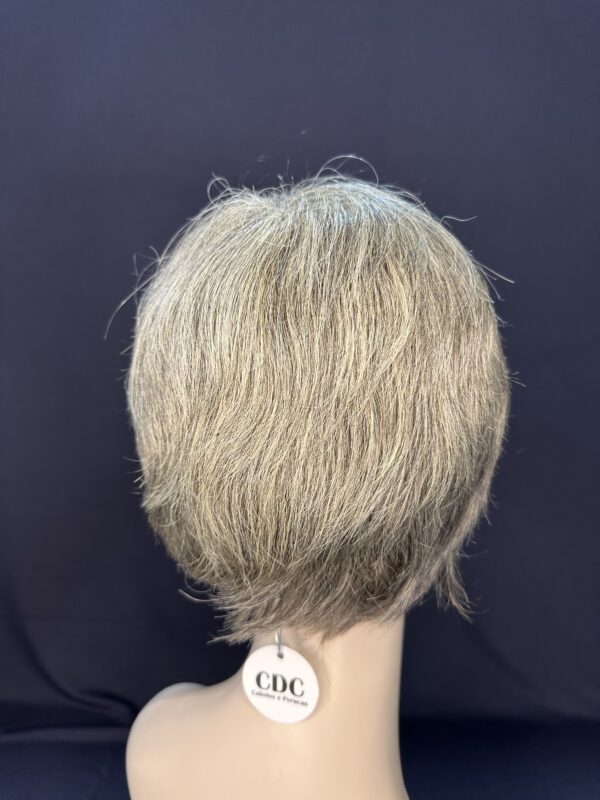 PERUCA WIG GRISALHA CURTA CABELO HUMANO - Imagem 2