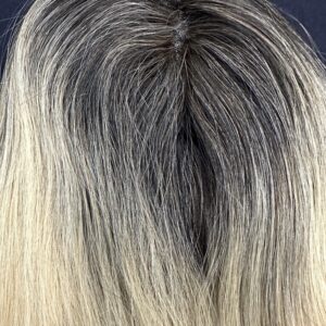 TOPO CABELO HUMANO LOIRO RAIZ ESFUMADA DE 40CM