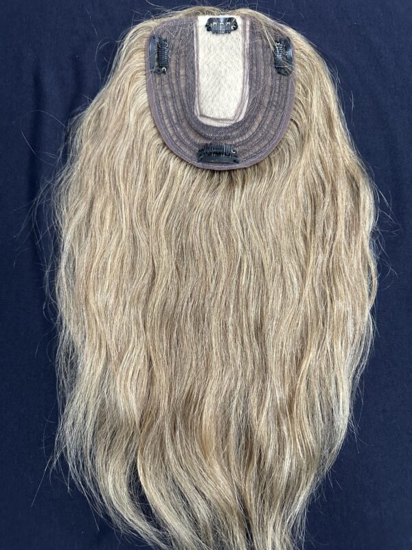 TOPO CABELO HUMANO LOIRO DE 25CM FIO A FIO - Imagem 2