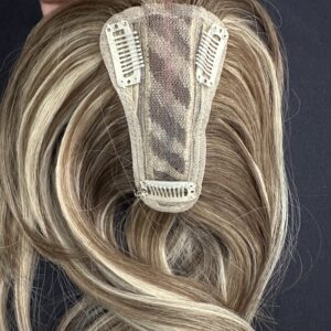 topo cabelo humano loiro mesclado de 40cm