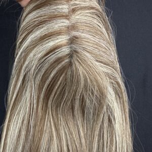 topo cabelo humano loiro fio a fio 40cm