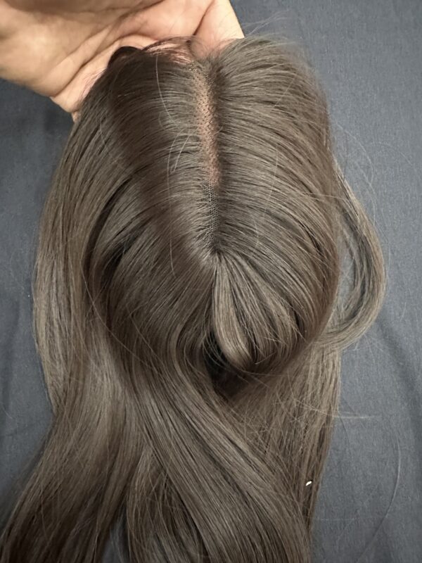 TOPO CABELO HUMANO CASTANHO FIO A FIO