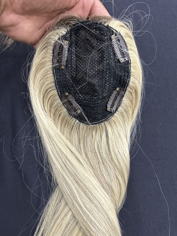 TOPO CABELO HUMANO LOIRO RAIZ ESFUMADA 45CM LINDO PERFEITO