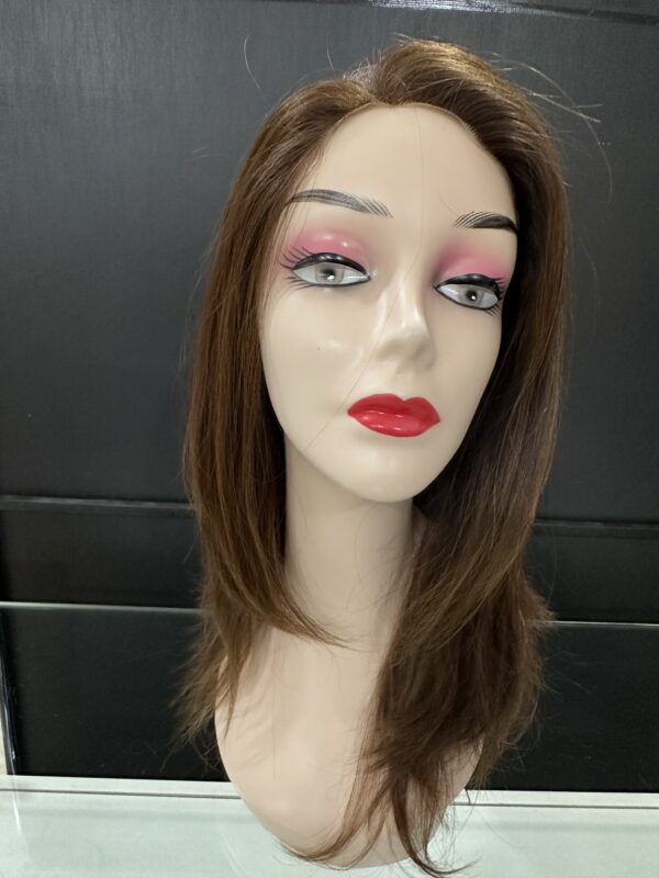 PERUCA FRONT LACE CABELO BRASILEIRO CASTANHO CLARO 45CM - Imagem 3