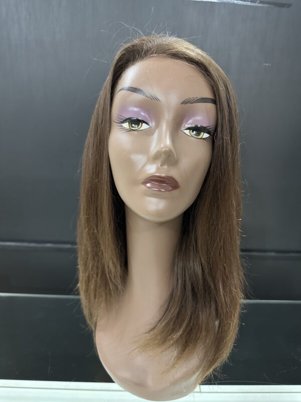PERUCA FRONT LACE CABELO BRASILEIRO CASTANHO CLARO 45CM REPARTICAO LIVRE - Imagem 3