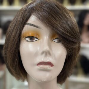 PERUCA WIG HUMANA CABELO BRASILEIRO MORENA ILUMINADA DE 25 CM LISA