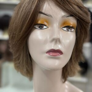 TOPO CABELO BRASILEIRO FIO FINO HUMANO LISO LOIRO MEL DE 30 CM