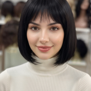 PERUCA WIG CABELO BRASILEIRO HUMANO , PRETA DE 30 CM LISA ( TOUCA COM REGULAGEM NO TAMANHO)