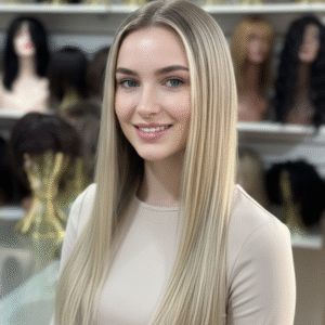 FRONT LACE DE CABELO BRASILEIRO HUMANO , MULTIDIRECIONAL FIO A FIO DE 60 CM LOIRO MESCLADO COM A RAIZ ESFUMADA ( TOUCA COM REGULAGEM NO TAMANHO)