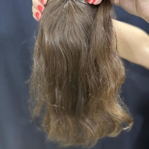 TOPO WIG CABELO HUMANO BRASILEIRO CASTANHO CLARO LISO 30CM