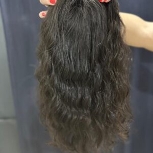 TOPO WIG CABELO HUMANO BRASILEIRO CASTANHO ESCURO CACHEADO 35CM