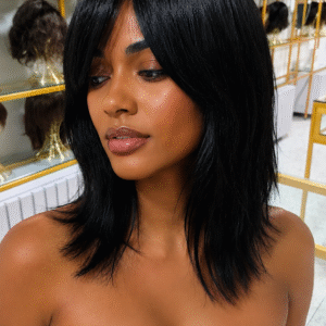 PERUCA FIO A FIO 35CM 100% CABELO HUMANO NATURAL BRASILEIRO LISO PRETO NATURAL