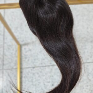 TOPO DE CABELO FIO A FIO 100% CABELO HUMANO BRASILEIRO CASTANHO ESCURO LISO