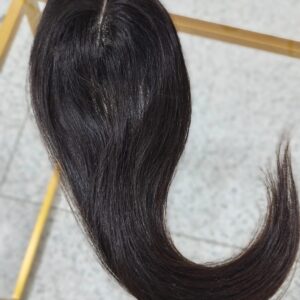 TOPO DE CABELO FIO A FIO 100% CABELO HUMANO BRASILEIRO CASTANHO ESCURO LISO